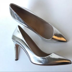 J Crew Everly Mirror Metallic Heel Pumps 8